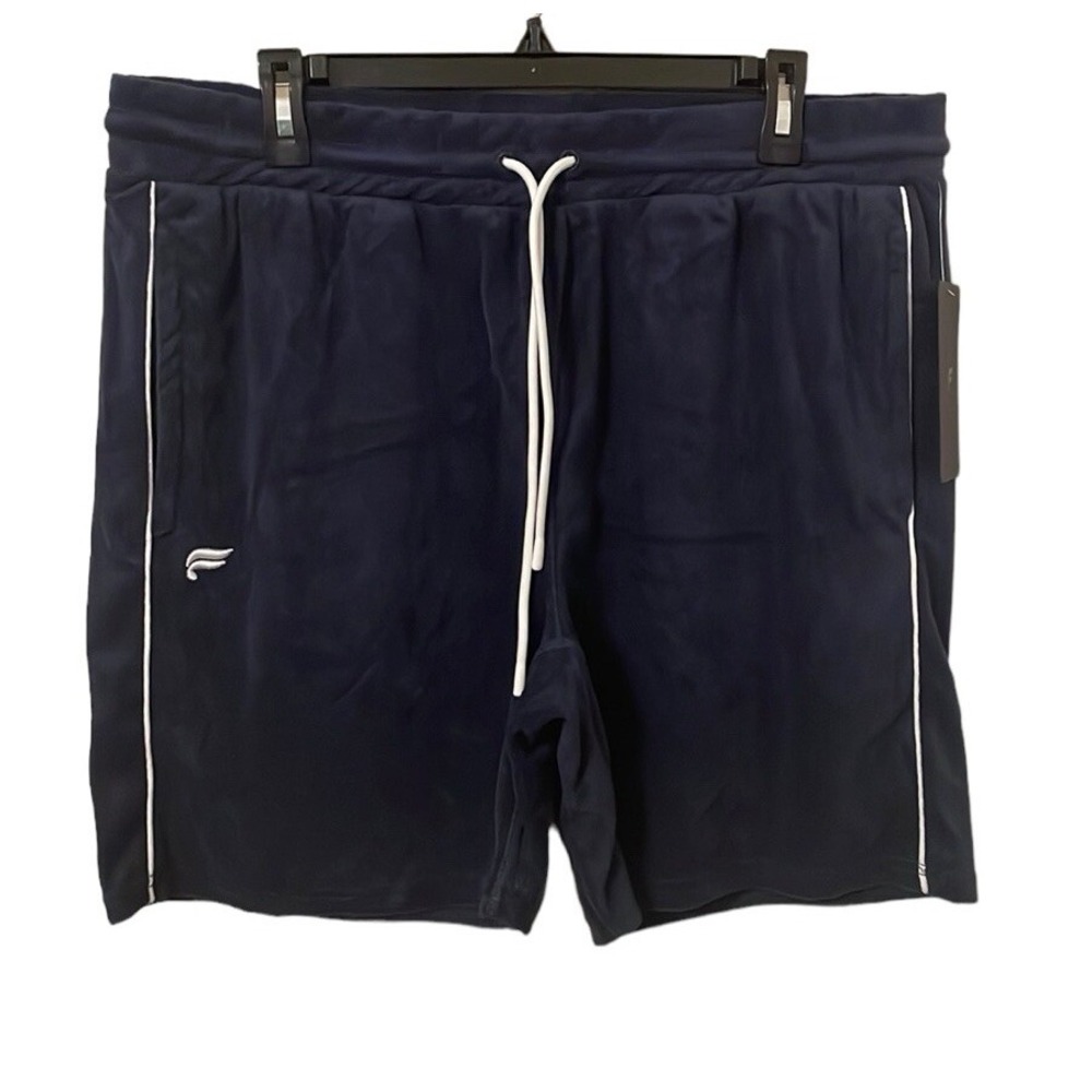Fabletics Men's The Island Terry Short‎ Deep Navy Drawstring Shorts Size XL